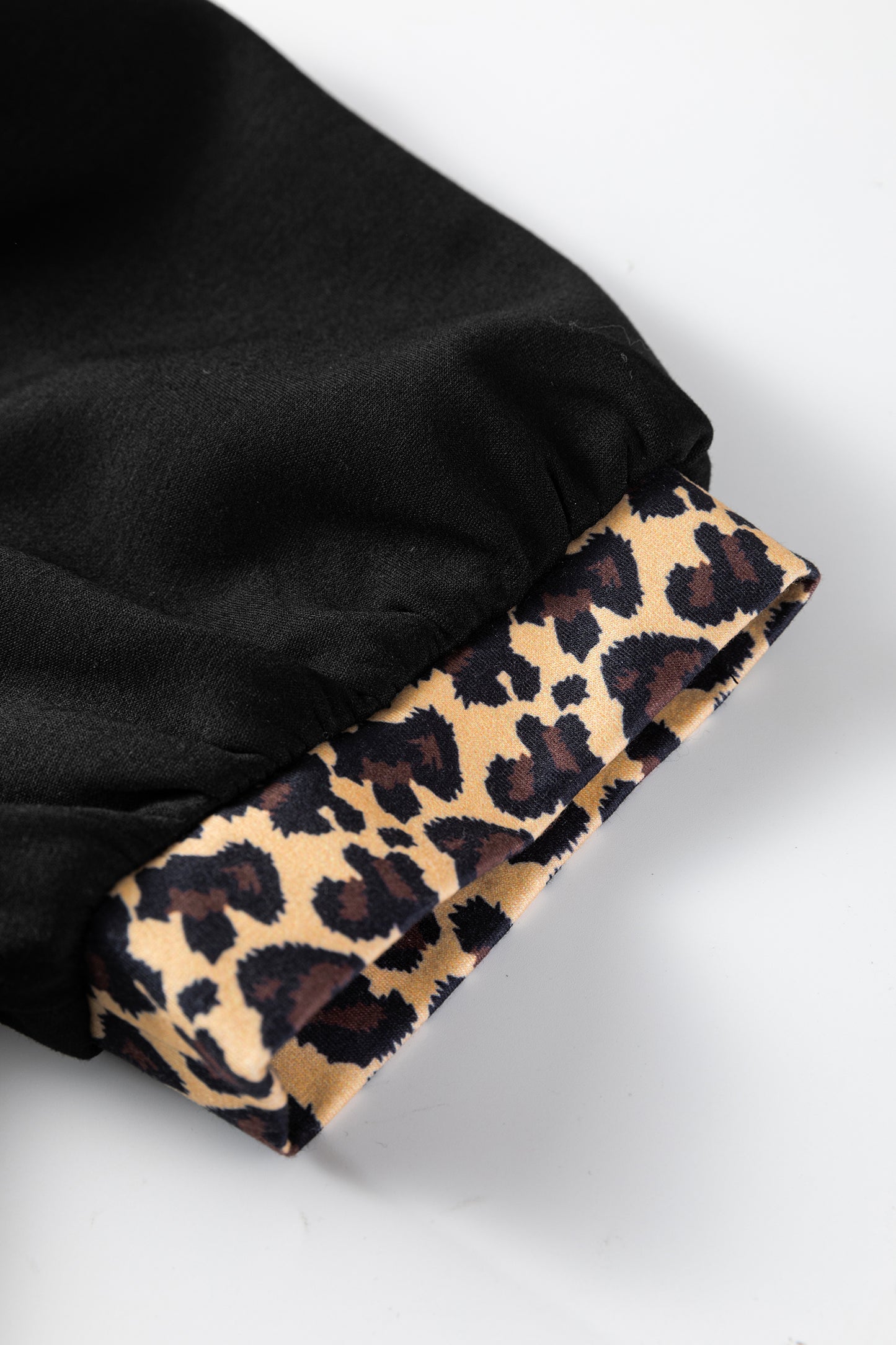 Black Leopard Mini Dress