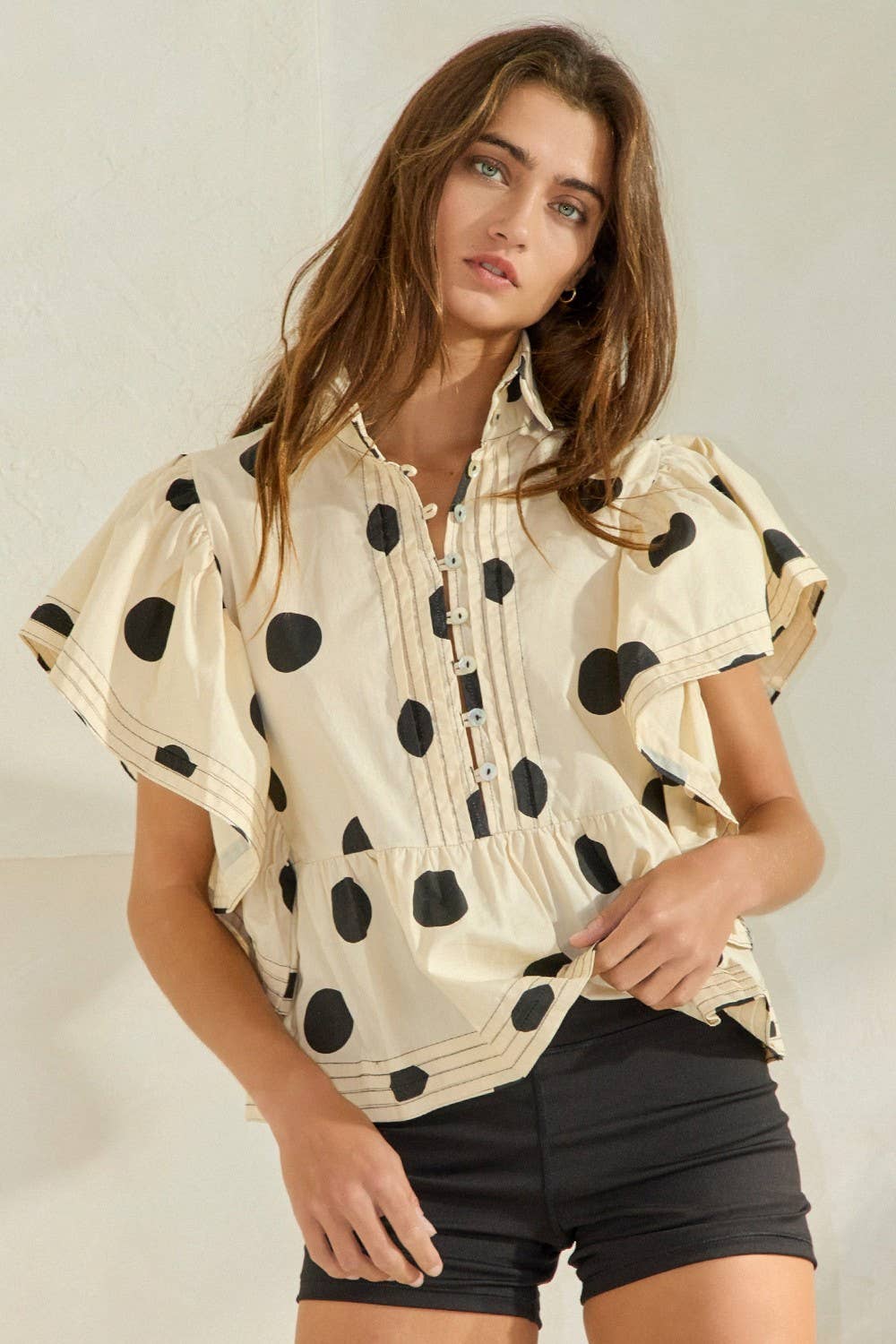 Polka Dot Print Shirt