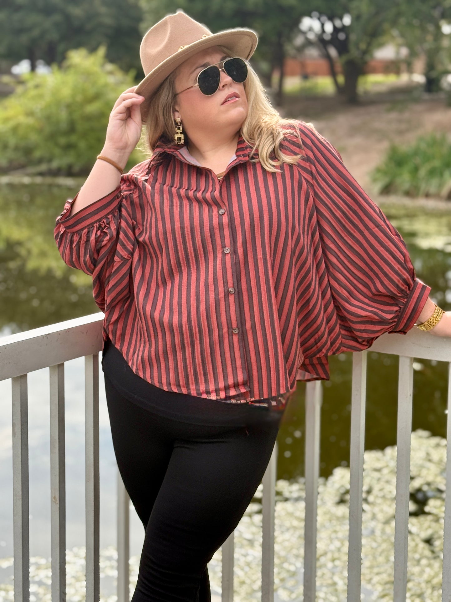 Roaming Rust Striped Shirt