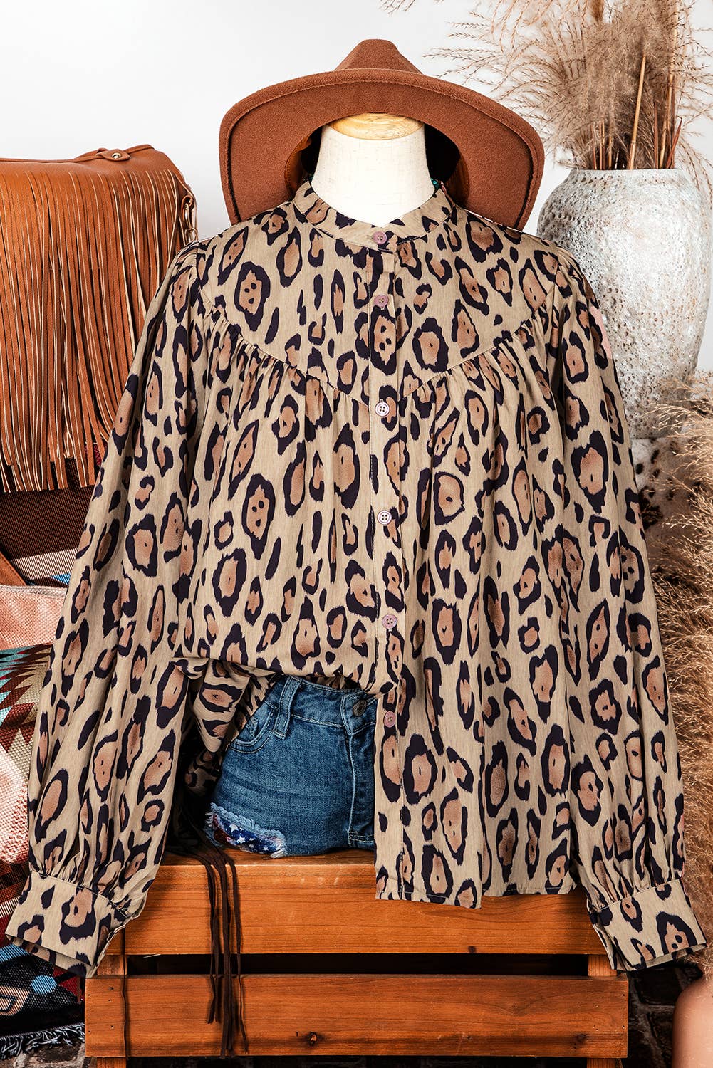 Leopard Print Casual Shirt