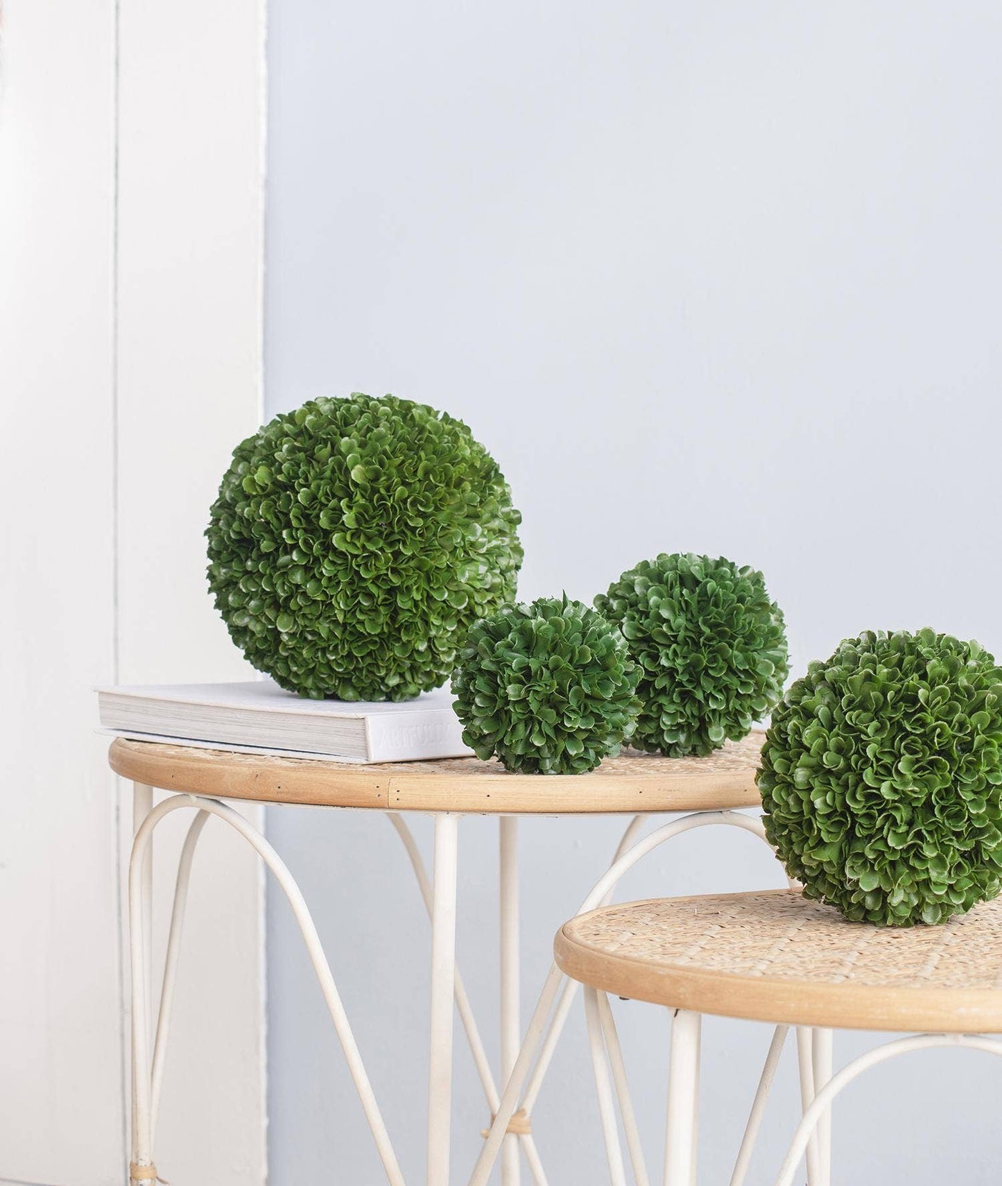 D4" Artificial Boxwood Topiary Ball - Green