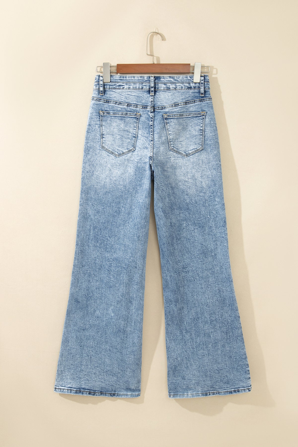 Beau Blue Acid Wash Flare Jeans