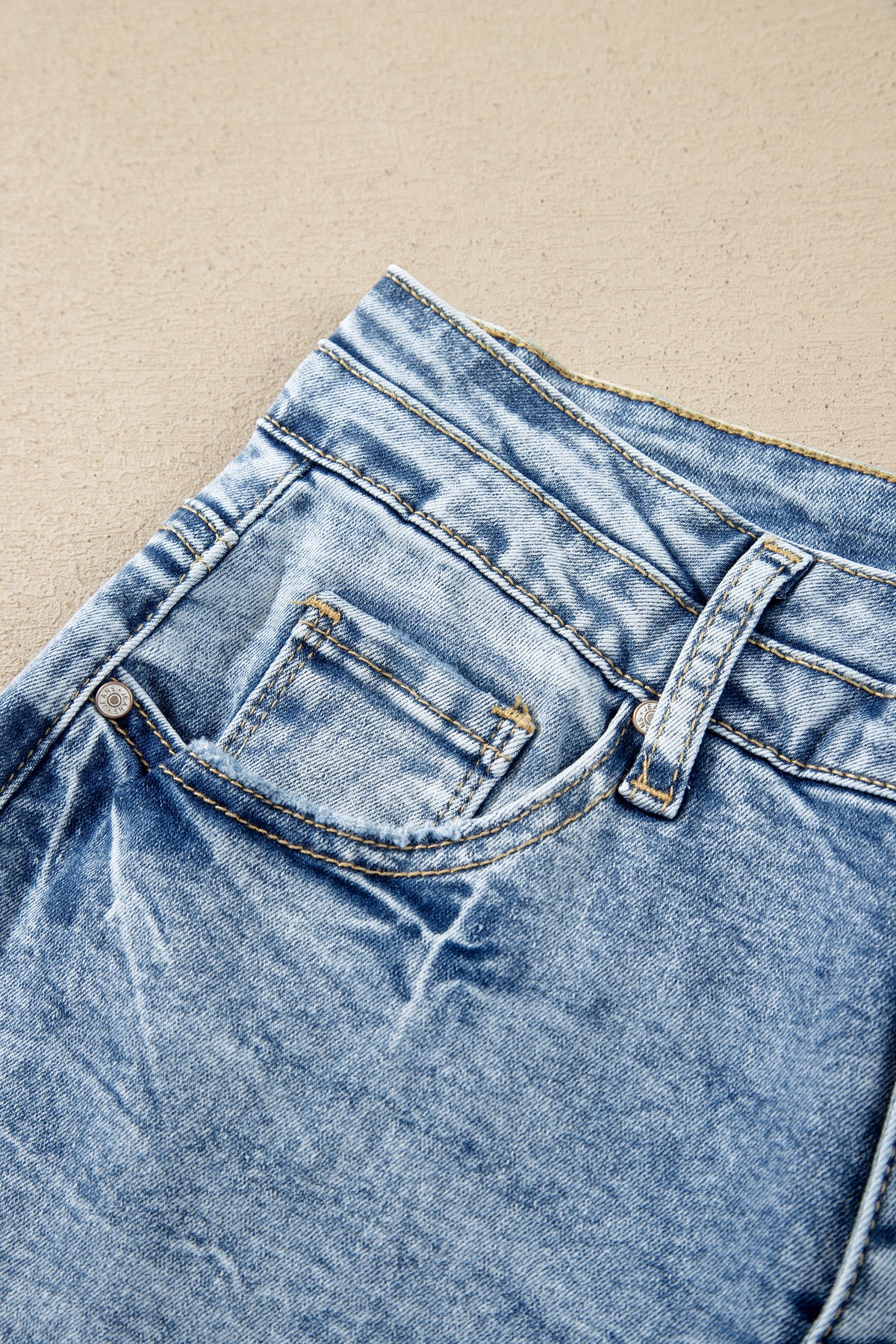 Beau Blue Acid Wash Flare Jeans