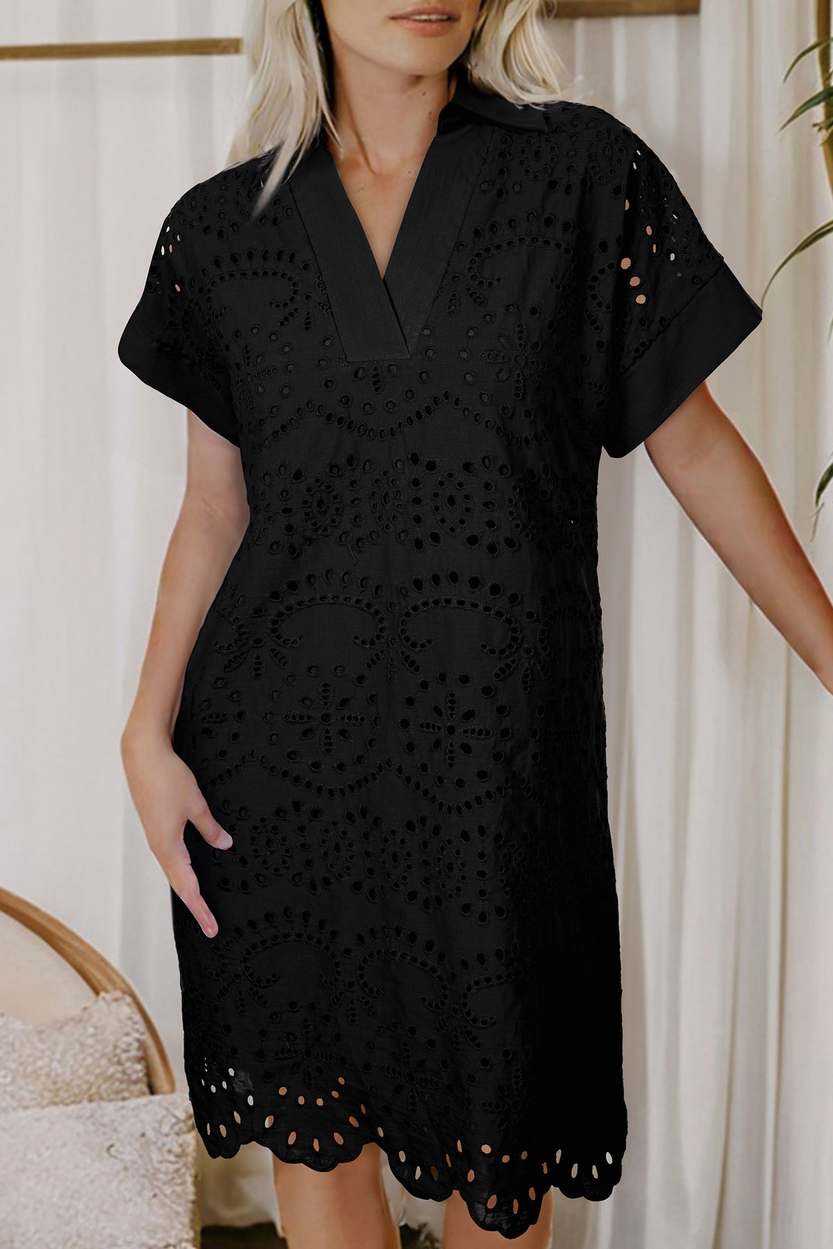 Eyelet Embroidered Dress