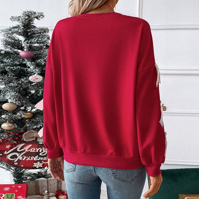 Scarlet Beauty Bowknot Sweatshirt
