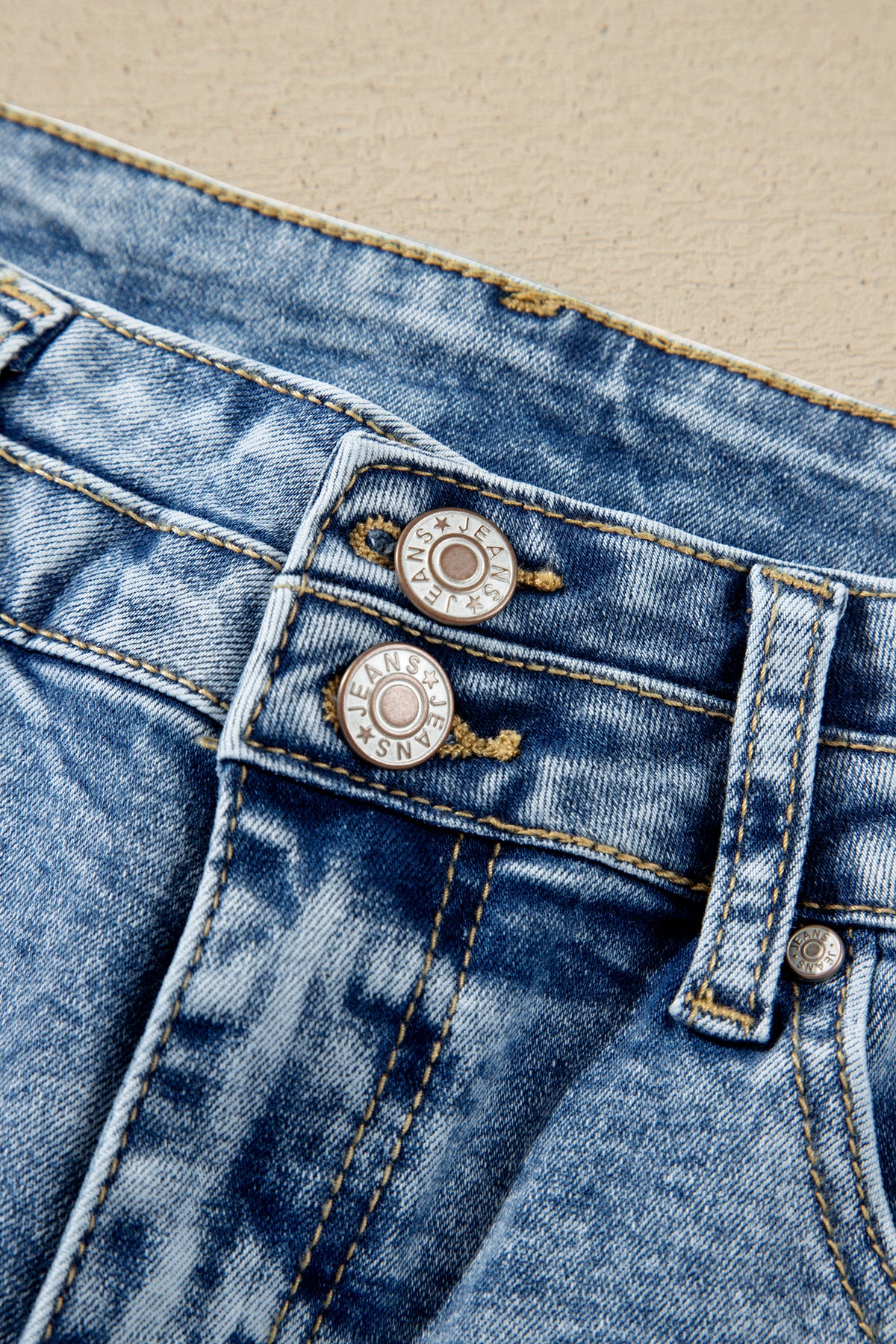 Beau Blue Acid Wash Flare Jeans