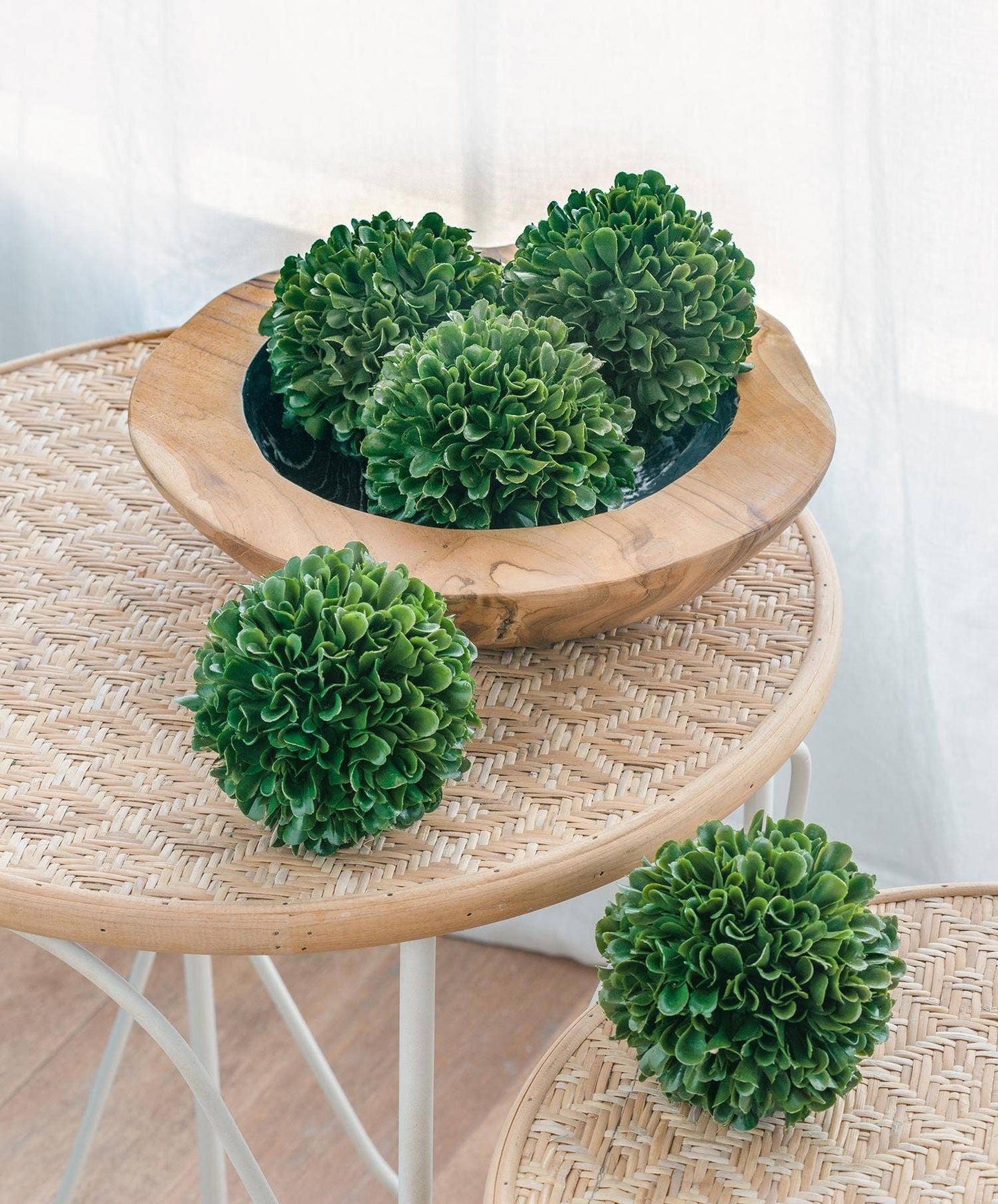 D4" Artificial Boxwood Topiary Ball - Green