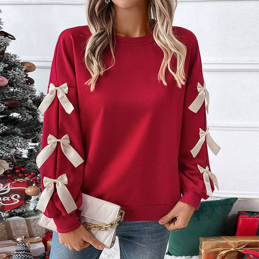 Scarlet Beauty Bowknot Sweatshirt