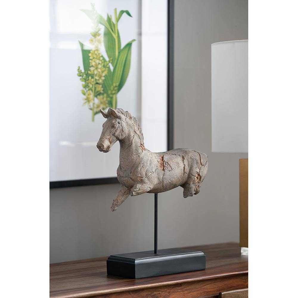 14x4.5x17" Horse Statue On Stand