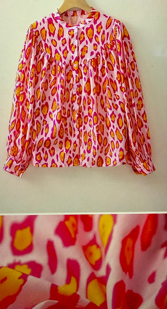 Leopard Balloon Oversized Shirt