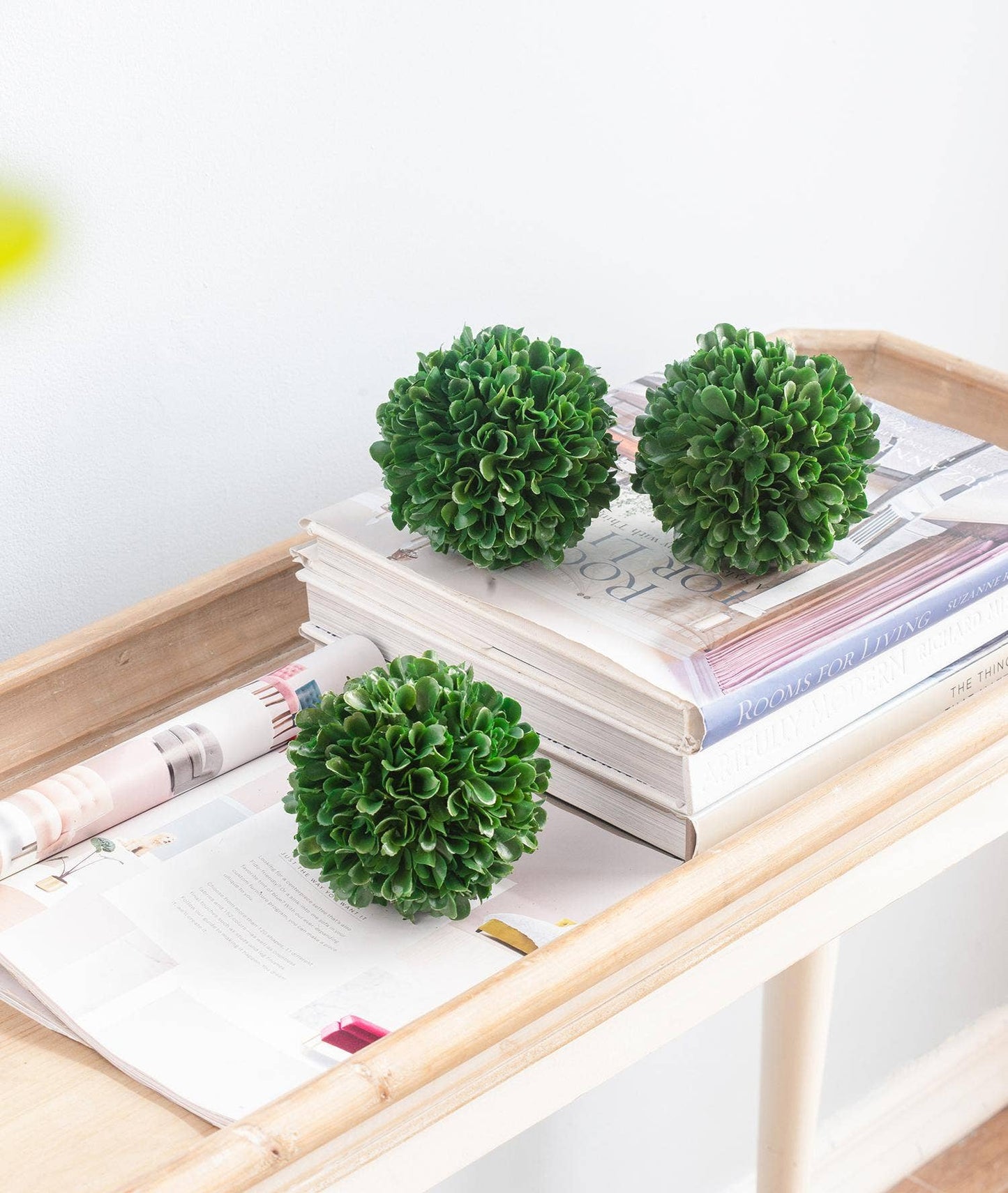 D4" Artificial Boxwood Topiary Ball - Green
