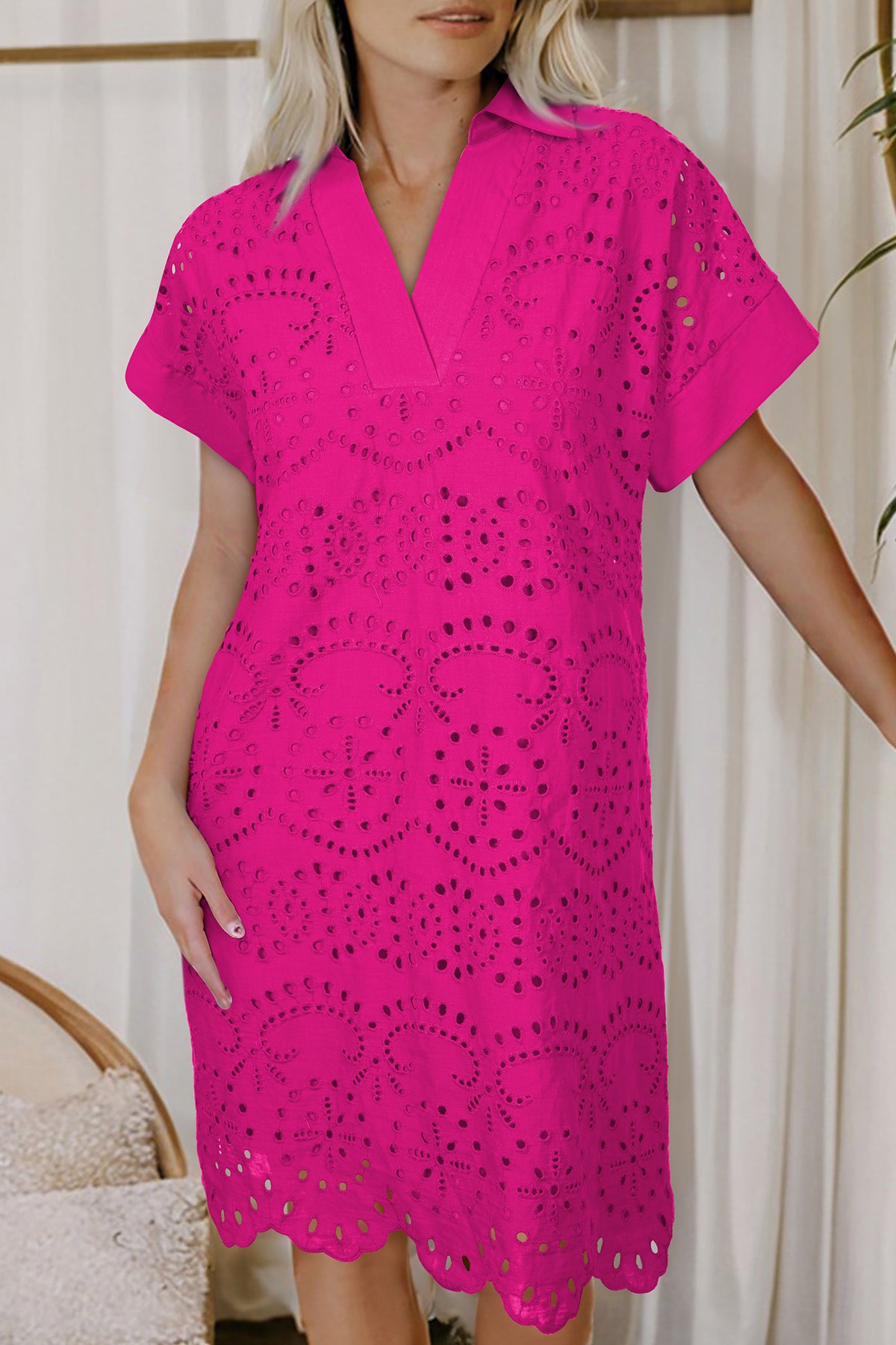 Eyelet Embroidered Dress