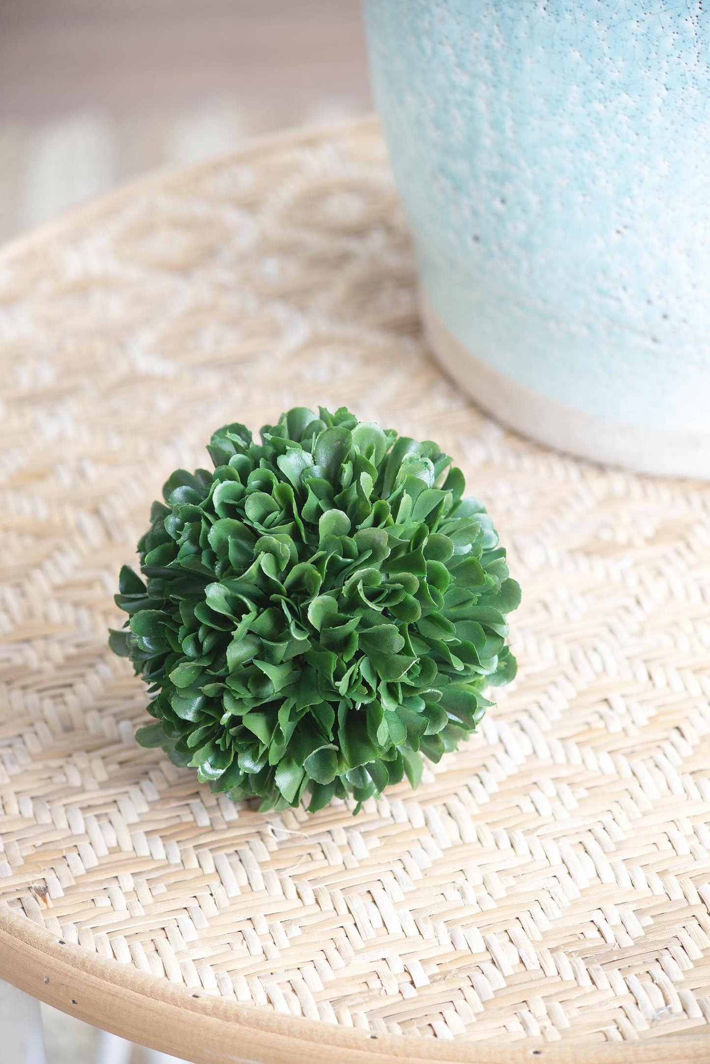 D4" Artificial Boxwood Topiary Ball - Green
