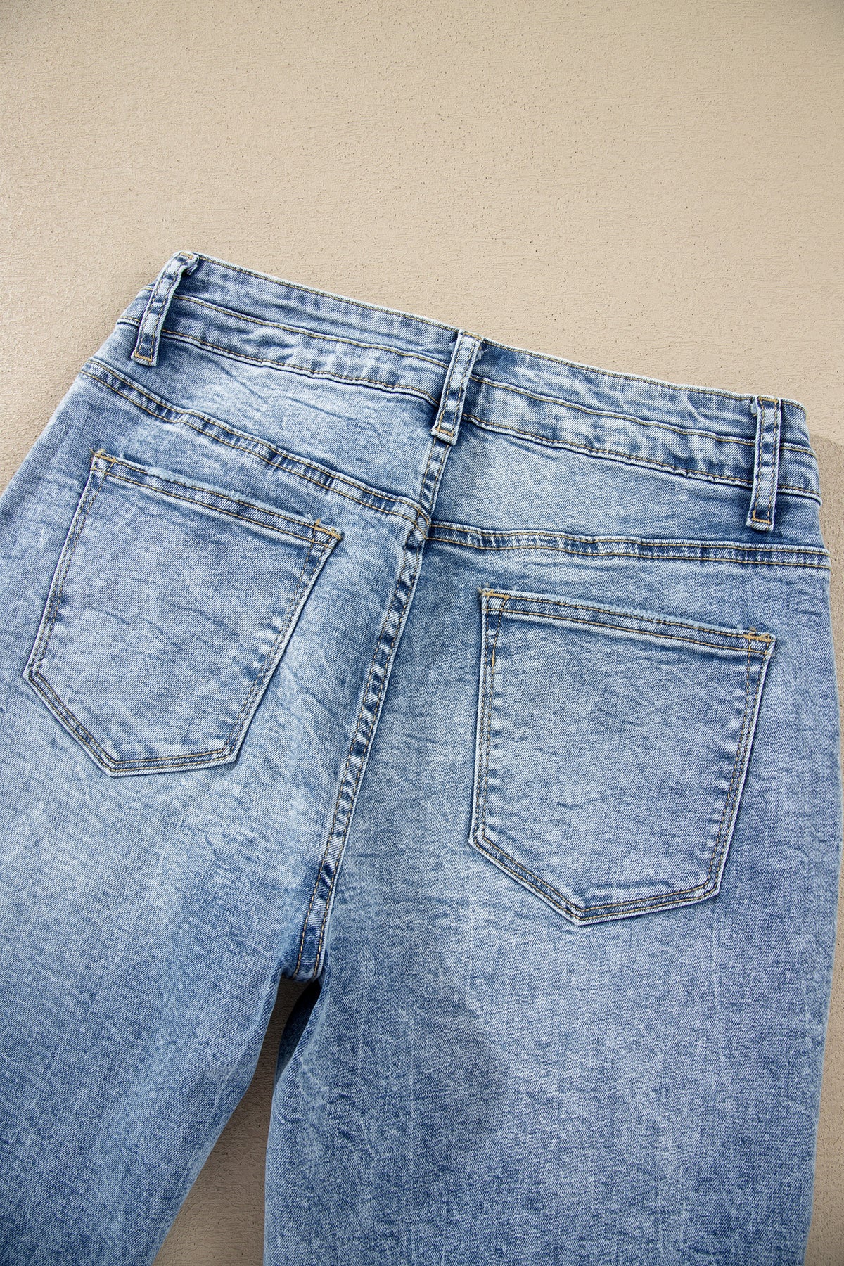 Beau Blue Acid Wash Flare Jeans