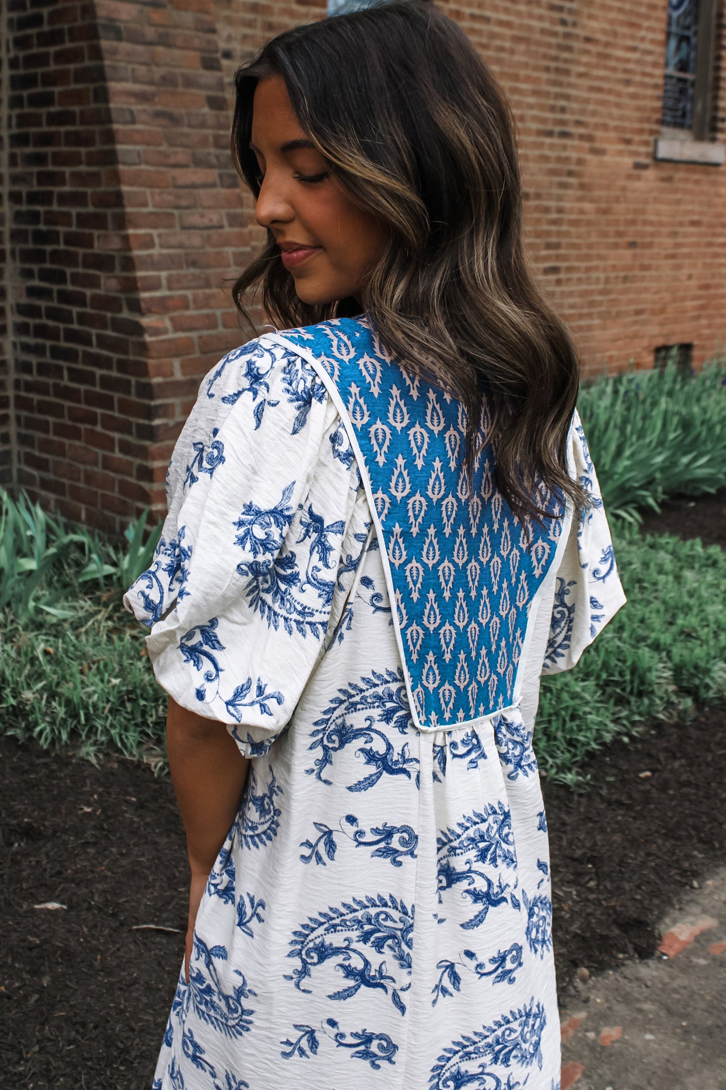 Sky Blue Tassel Tie Dress